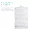 Saltea baie Navaris, 125x42 cm, perna pentru cada cu 13 ventuze antiderapante, alb, poliester