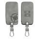 Калъф за автомобилен ключ за Renault / Dacia - 4 бутона - Keyless Go, набук кожа, сив, 48565.01