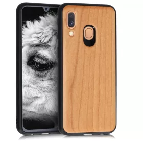   Кейс за Samsung Galaxy A40, дърво, кафяв, 48551.18