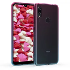   Капак за Xiaomi Redmi 7, Силиконов, Син, 48650.01