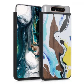   Кейс за Samsung Galaxy A80, дърво, кафяв, 48664.01