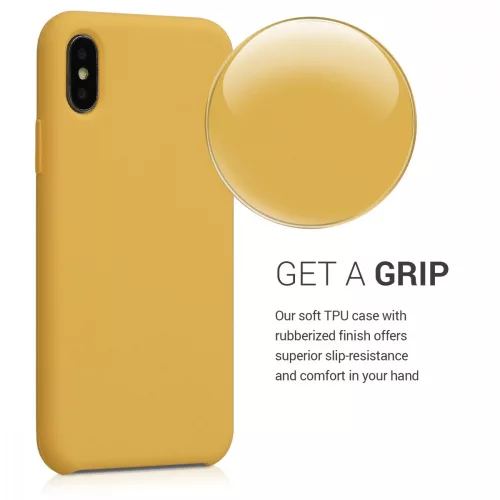 Калъф за Apple iPhone X / iPhone XS, Силиконов, Жълт, 42495.143