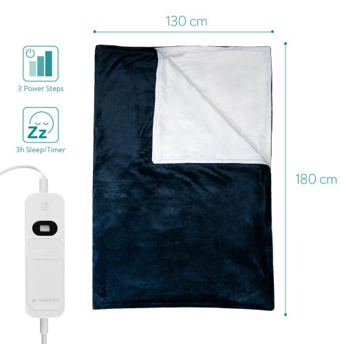 Нагреваемо електрическо одеяло Navaris 180 x 130 см, 45274.08.01