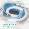 Reductor toaleta copii Navaris, cu capac si manere, 36x32x18 cm, albastru, polipropilena/PVC