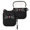 Капак за слушалки Apple AirPods 2/AirPods 1, Kwmobile, черен/бял, силикон, 48919.01