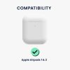 Капак за слушалки Apple AirPods 2/AirPods 1, Kwmobile, черен/бял, силикон, 48919.01