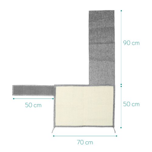 Защита от надраскване за Котки, 60x70 см, Сизал, Многоцветен, 47363.02.25