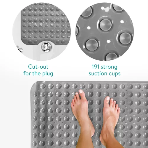 Нехлъзгаща постелка за баня Navaris, 100 x 41 см, 48966.22