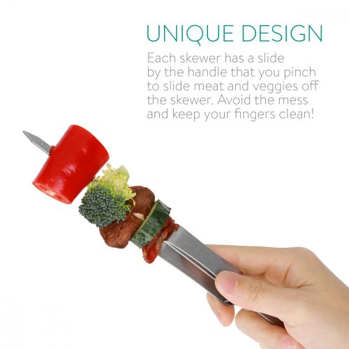 Комплект от 8 стоманени шишчета за барбекю, 41см, 49077.01