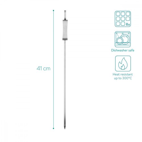 Комплект от 8 стоманени шишчета за барбекю, 41см, 49077.01