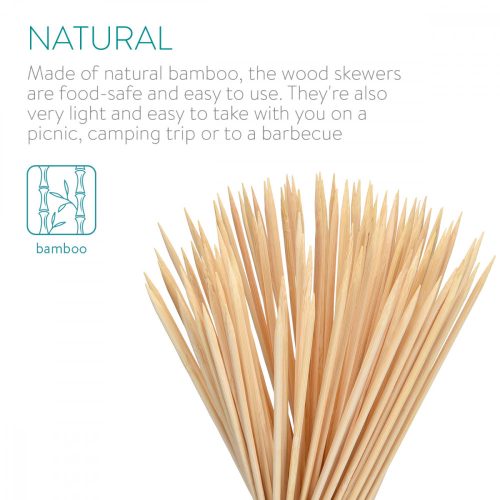 Комплект от 100 бамбукови шишчета Navaris, 300 x 3 mm, 49149.02