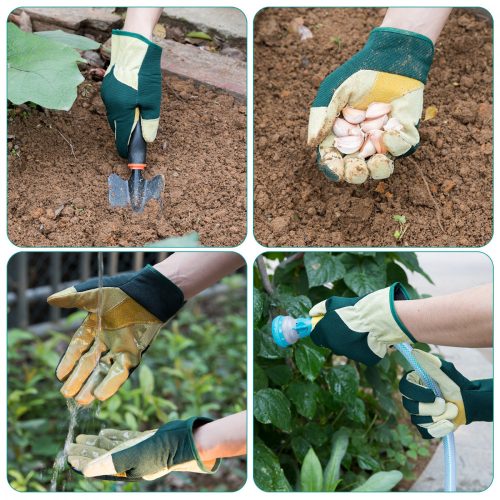 Велурени градински ръкавици Navaris, размер XL, спандекс, 49174.04