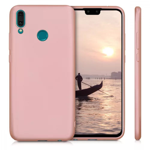 Калъф за Huawei Y9 (2019), силикон, розово злато, 46533.31