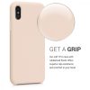 Калъф за Apple iPhone X / iPhone XS, Силиконов, Бежов, 46313.154