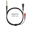Кабел за слушалки Sennheiser HD560/HD540/HD414, Kwmobile, черен, пластмаса, 49424.01