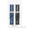 Комплект от 2 каишки за Huawei Watch GT (46 мм), kwmobile, силикон, син / сив, 49589.01