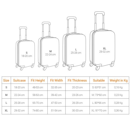 Калъф за количка с размер XL, Kwmobile, черно/бяло, ликра, 45230.4.01