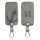 Калъф за автомобилен ключ за Renault / Dacia - 4 бутона - Keyless Go, набук кожа, сив, 48565.07
