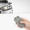 Калъф за автомобилен ключ за Renault / Dacia - 4 бутона - Keyless Go, набук кожа, сив, 48565.07