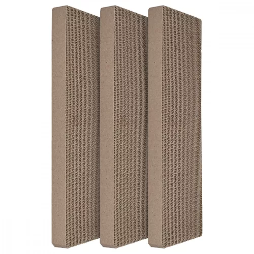 Комплект от 3 дъски за котешки драскотини от 3 41x13x3cm, кафяви, 49837.03