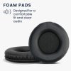 Комплект от 2 възглавнички за слушалки JBL E50BT, Kwmobile, Черни, Екологична кожа, 50096.01