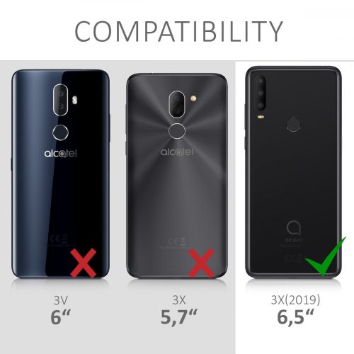 Кейс за Alcatel 3X, Силиконов, Черен, 50493.47