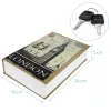 Seif tip carte Navaris, design Londra, 18.5x11.5x5.2 si 24x16x5 cm, 2 chei, albastru, otel