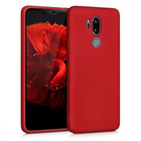   Калъф за LG G7 ThinQ / G7 Fit / G7 One, Силиконов, Червен, 45159.36