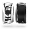 Капак за автомобилен ключ за BMW - 3 бутона - Keyless Go, силикон, сребро, 50978.94