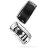 Капак за автомобилен ключ за BMW - 3 бутона - Keyless Go, силикон, сребро, 50978.94