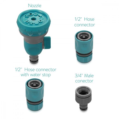 Комплект от 4 конектора за маркуч Navaris, дюза, комплект кран, конектор за маркуч, 51021.01