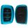 Капак за автомобилен ключ за Hyundai / Kia - 3 бутона - Keyless Go, силикон, син, 51052.98