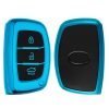 Капак за автомобилен ключ за Hyundai / Kia - 3 бутона - Keyless Go, силикон, син, 51052.98