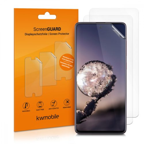 Комплект 3 защитни фолиа за Samsung Galaxy A71, kwmobile, Front, Transparent, 51204.1