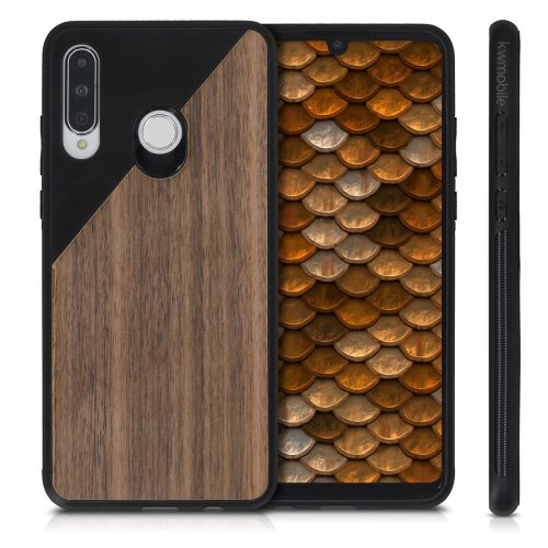 Кейс за Huawei P30 Lite, дърво, кафяв, 50827.02