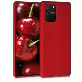   Кейс за Samsung Galaxy S10 Lite, Силиконов, Червен, 51411.36