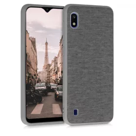   Кейс за Samsung Galaxy A10, Текстилен, Сив, 51540.22