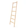 Scara suport prosoape Navaris, 170x56x3 cm, organizator mobil, picioare silicon, maro, silicon/bambus
