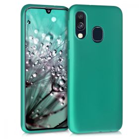   Кейс за Samsung Galaxy A40, Силиконов, Зелен, 48546.128