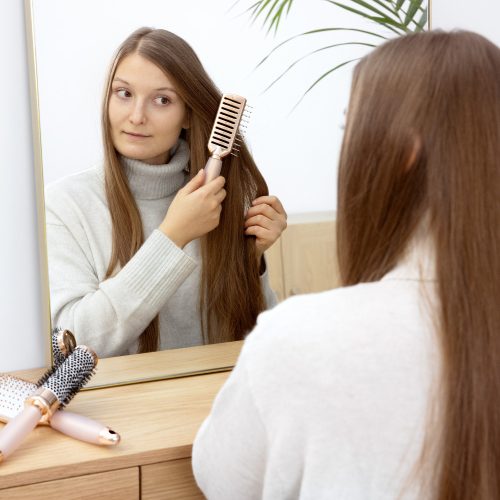 Комплект кръгли четки, четка скелет, четка за палитра, розово, 51639.02