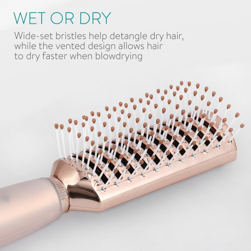 Перлена четка за коса Navaris, Розова, 23 x 4,5 см, 51640.31