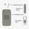 Капак за автомобилен ключ за Renault / Dacia - 4 бутона - Keyless Go, набук кожа, сив, 48565.09