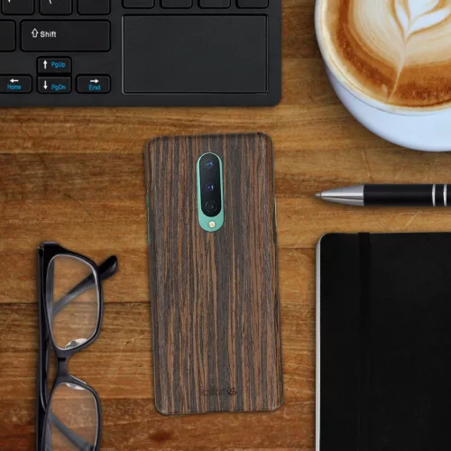 Калъф за OnePlus 8, дърво, кафяв, 51868.01