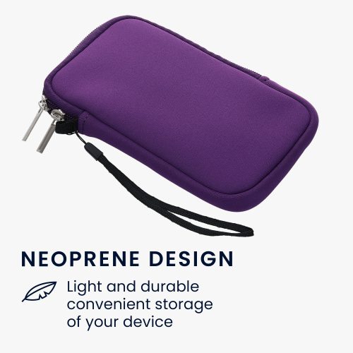 Универсален калъф за телефон L - 6,5 инча, неопренов, лилав, 46188.3.38