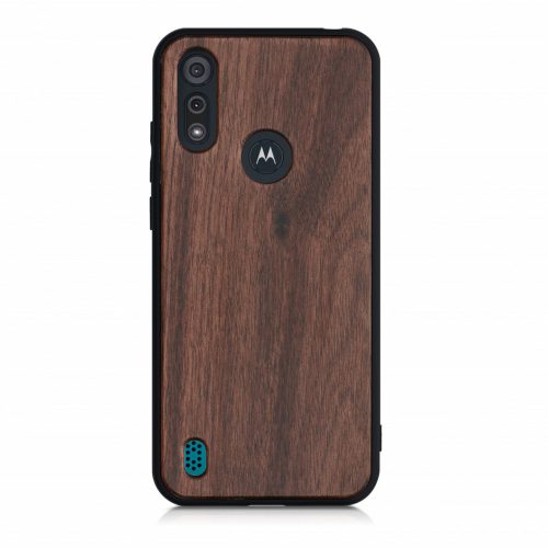 Калъф за Motorola Moto E6s (2020), дърво, кафяв, 52179.18