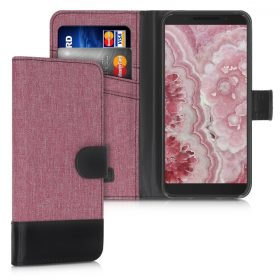   Калъф за Alcatel 1S (2019), текстилен, розов, 48090.10