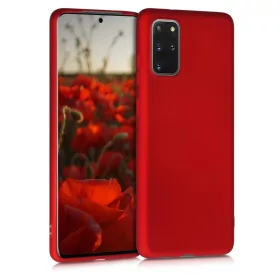   Кейс за Samsung Galaxy S20 Plus, Силиконов, Червен, 51220.36