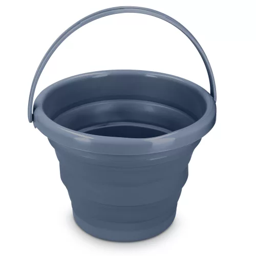 Сгъваема кофа от термопластичен каучук Navaris, 5 л, сива, 45985.2.19