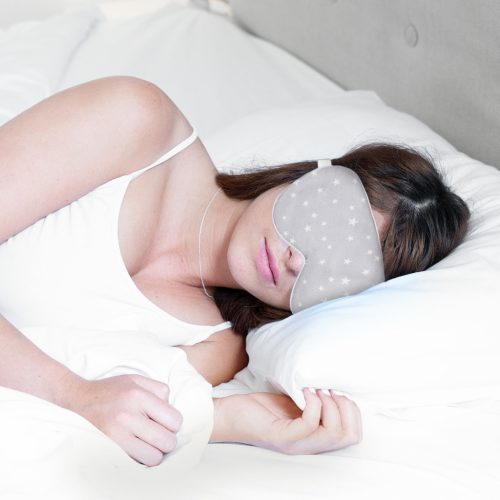 Сънна маска Navaris 100% коприна, регулируем ластик, калъф за съхранение, 48509.03