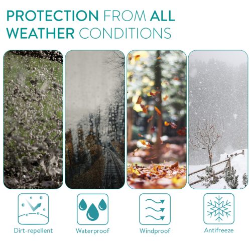 Husa masa tenis Navaris, 2 in 1, 165x70x185 cm sau 370x240 cm, fermoare, 420D Oxford, negru, poliester